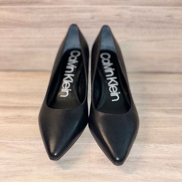 Calvin Klein's nita pumps with metallic signature plates at the heels - Picture 3 of 7